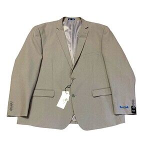 NWT Monaco Retro Paris Nicholas Suit sport blazer Gray 52R Modern Fit flat front